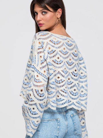 Ombre Blouse in Blauw