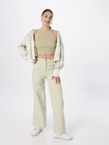 TOPSHOP Wide leg Broek in Groen