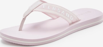 Elbsand T-Bar Sandals in Pink: front