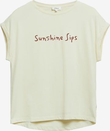 s.Oliver Shirt 's.Oliver - Dames t-shirt' in Beige: voorkant