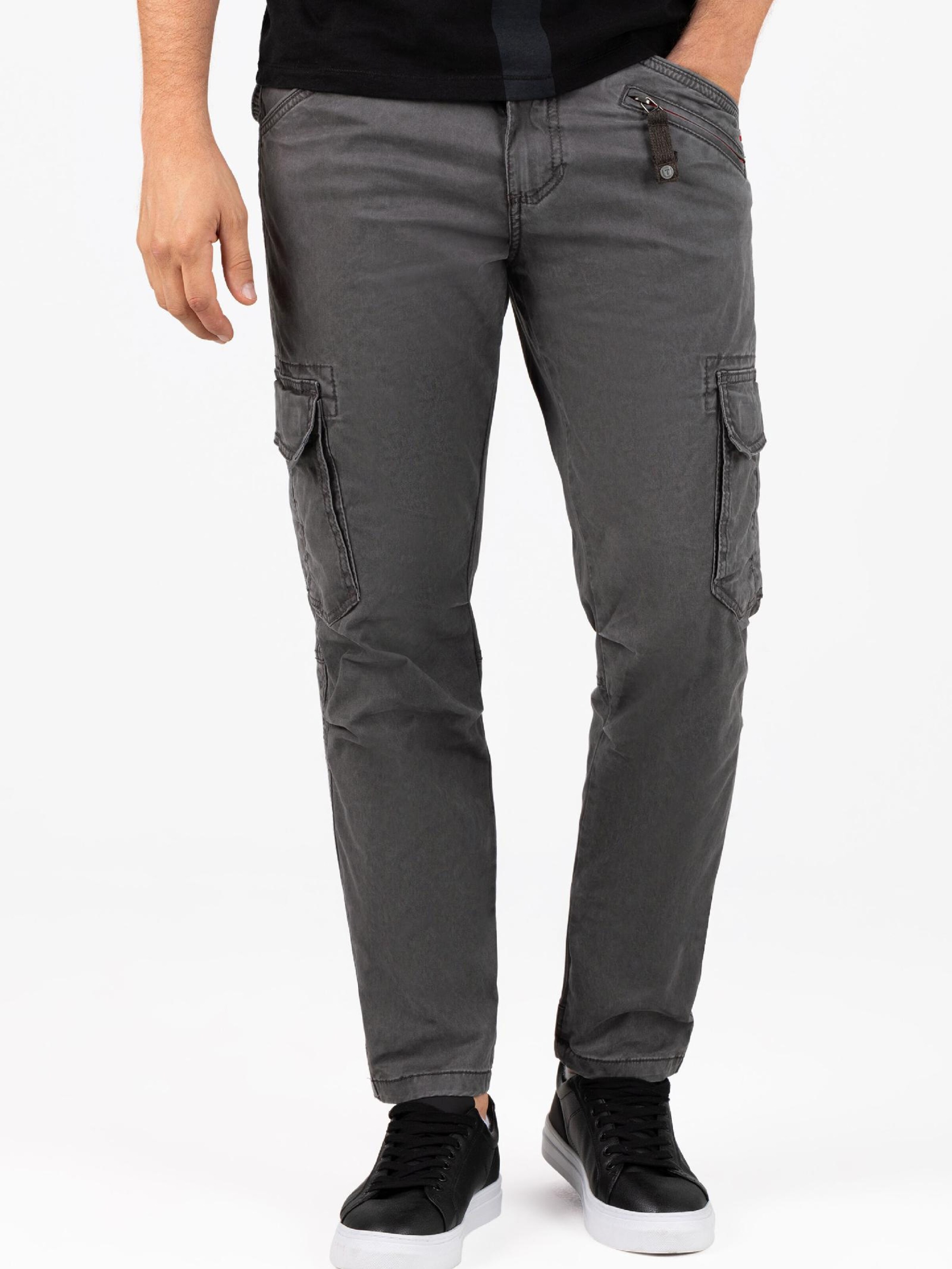 TIMEZONE Skinny Cargo Pants 'Regular BenTZ' in Grey