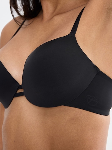 TRIUMPH T-Shirt Bügel-BH ' Red Label Body Make-Up Illusion ' in Schwarz