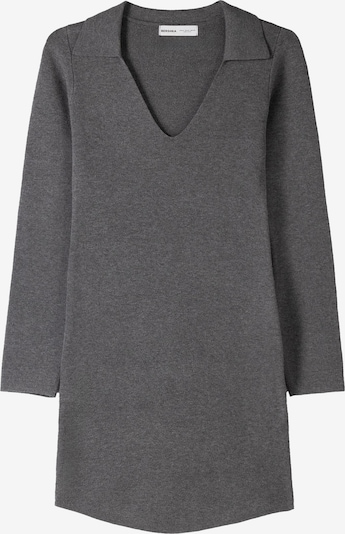 Rochie tricotat Bershka pe gri închis, Vizualizare produs