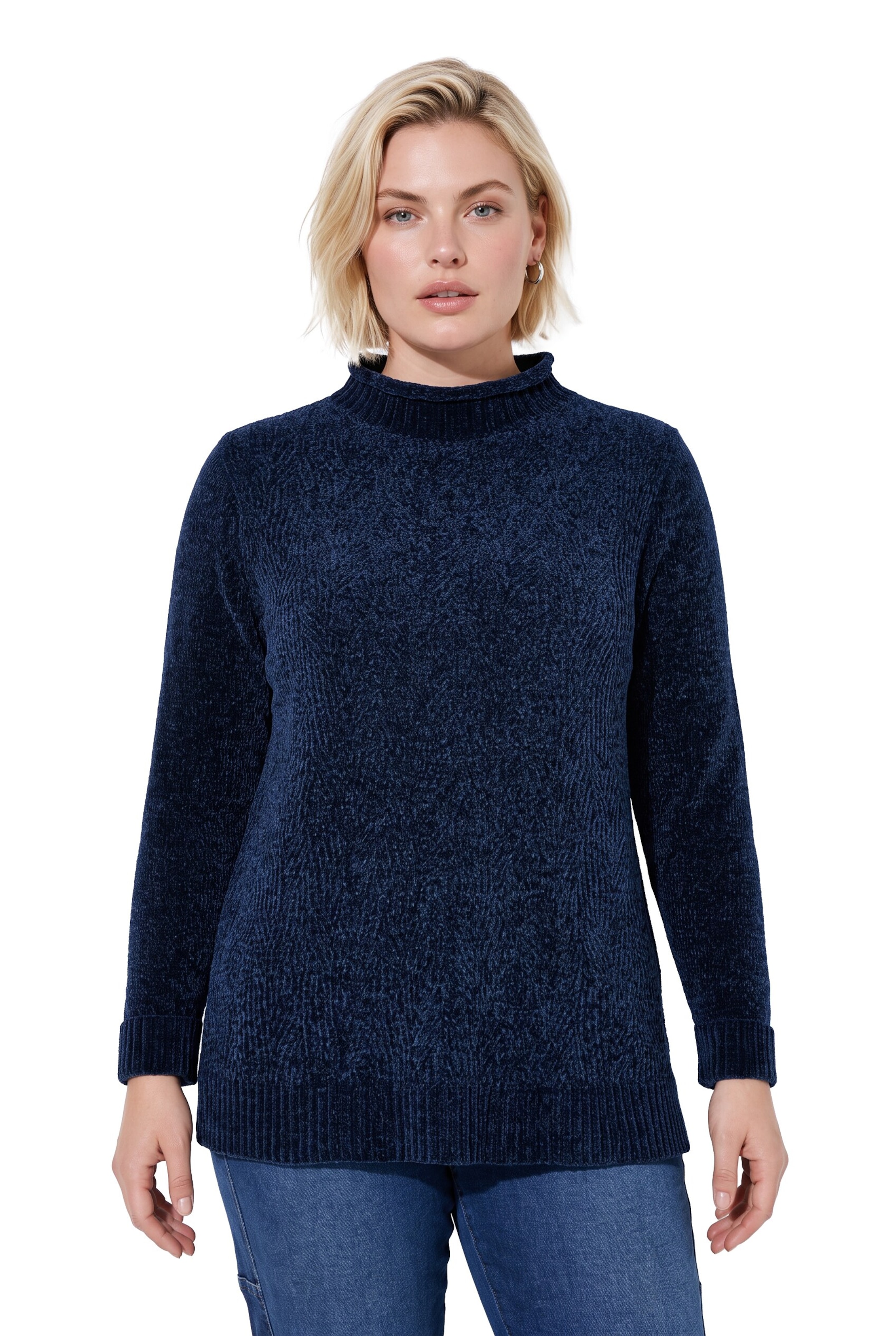 Ulla Popken Pullover in Blau: Vorderseite