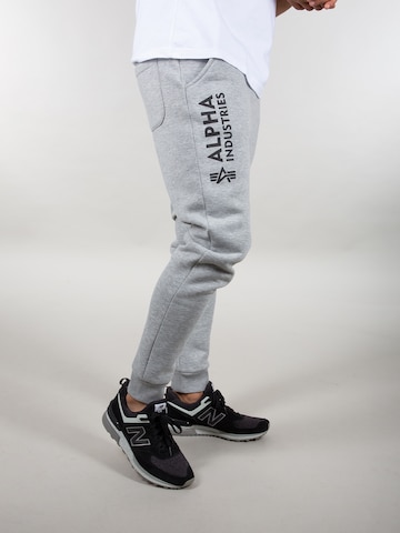 Effilé Pantalon ALPHA INDUSTRIES en gris