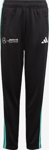 ADIDAS PERFORMANCE Regular Workout Pants 'Mercedes - AMG Petronas Formula One Team DNA' in Black: front