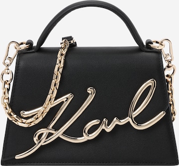 Borsa a mano 'Signature 2.0' di Karl Lagerfeld in nero: frontale