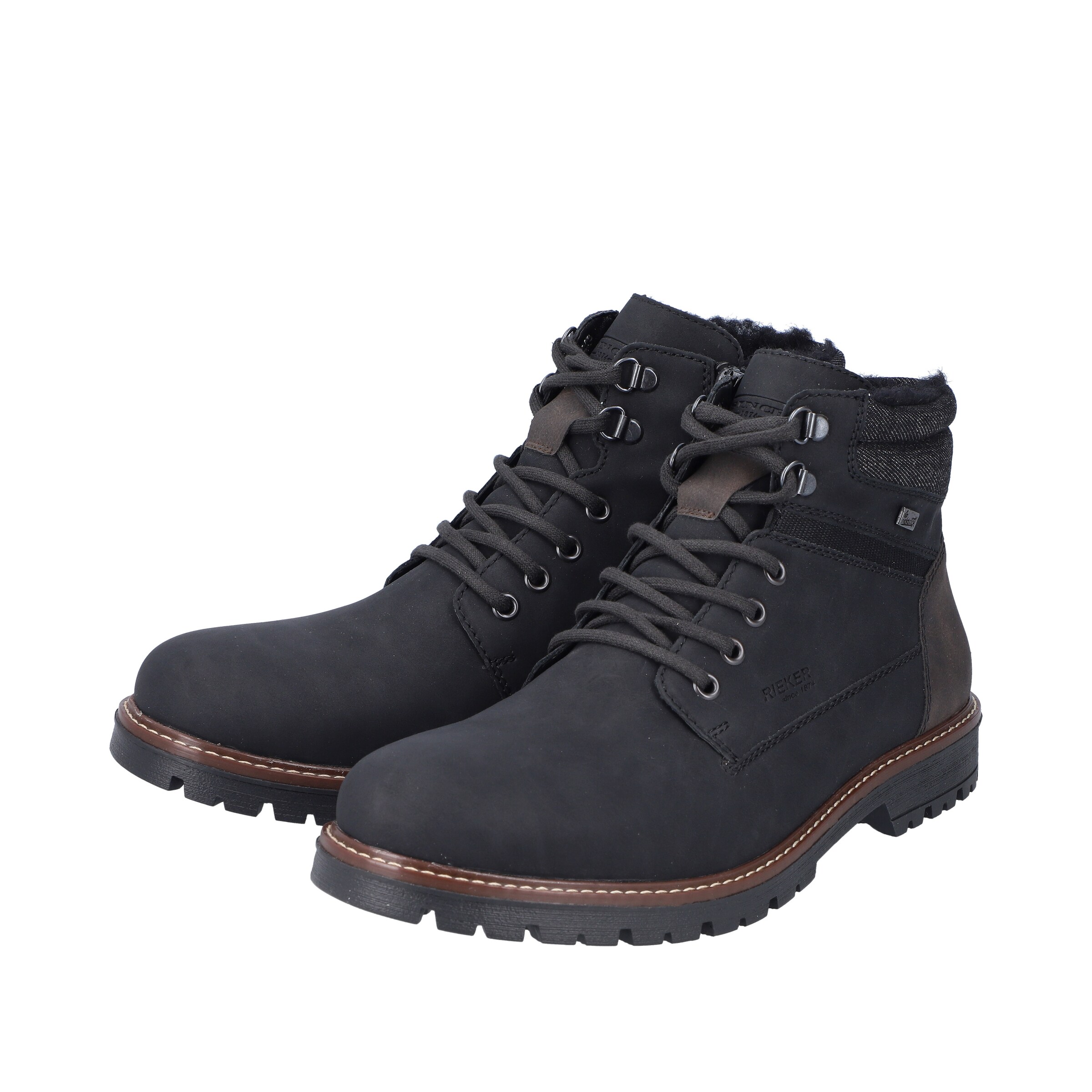 Rieker - Botas com atacadores em preto