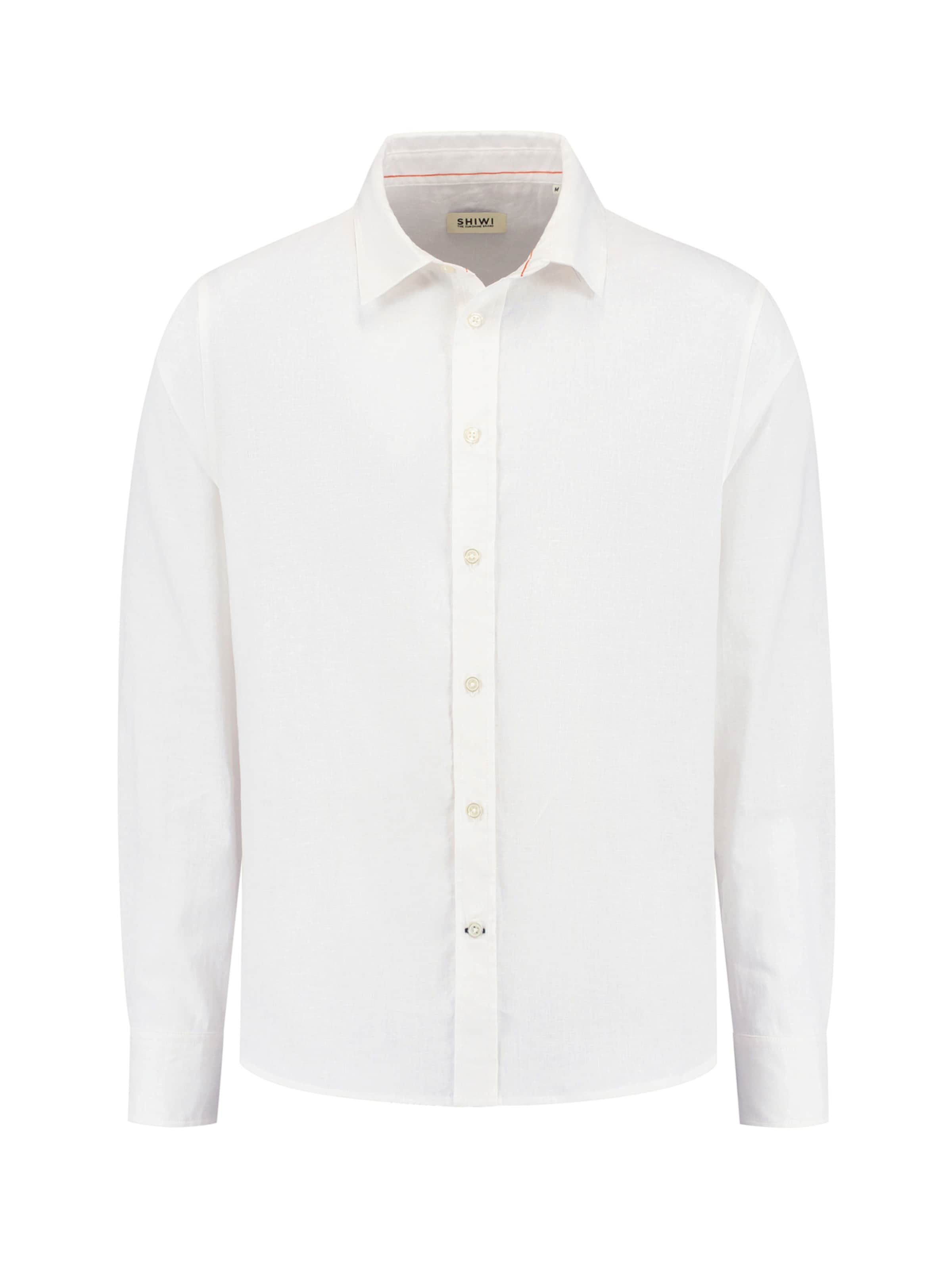Shiwi Regular fit Риза 'Rick' в бяло: отпред