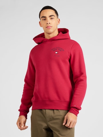 Sweat-shirt 'ARCHED VARSITY' TOMMY HILFIGER en rouge : devant