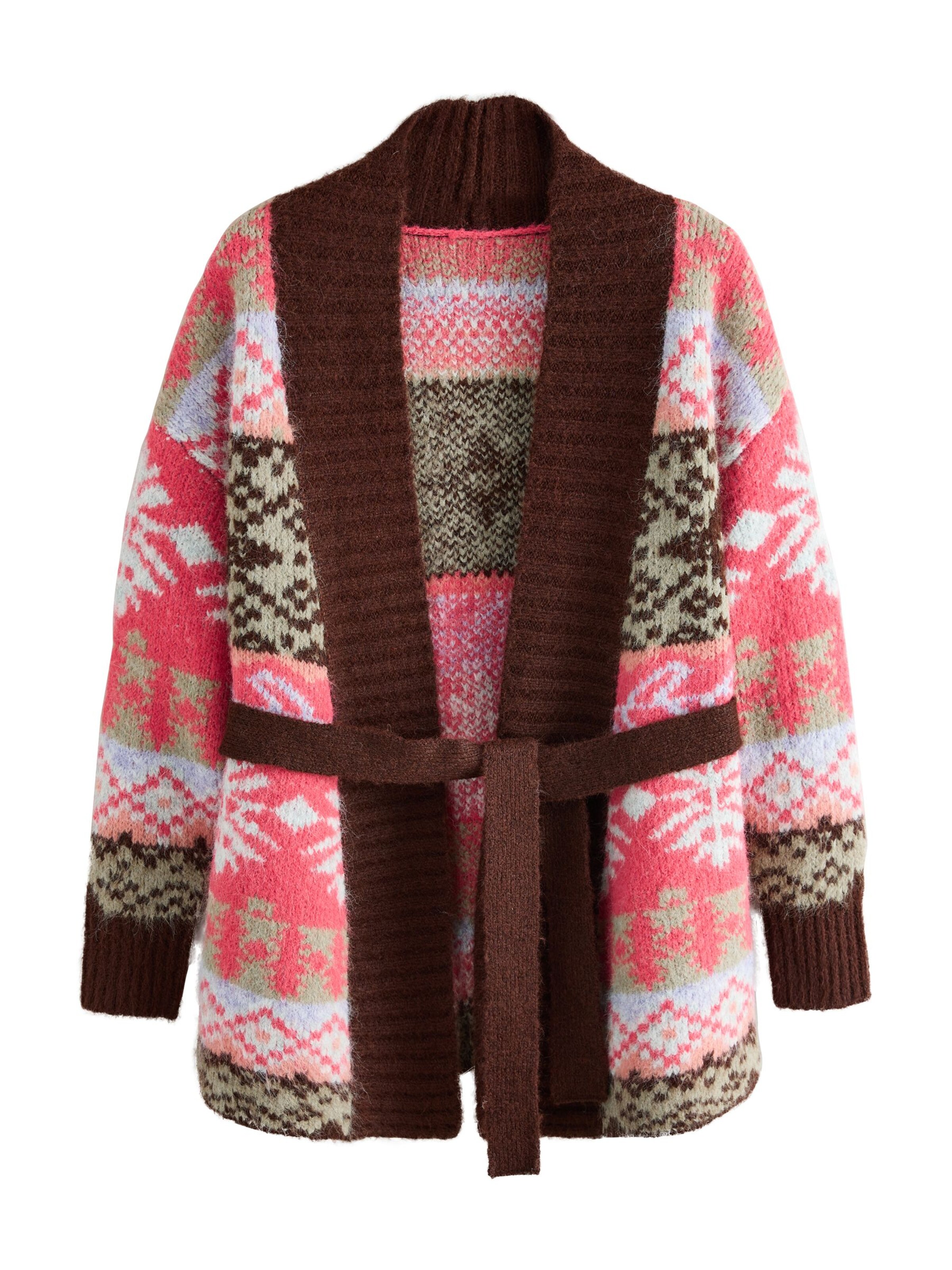 Manteau en tricot Next en rose : devant