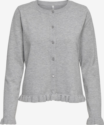 ONLY Gebreid vest 'ONLCinderel' in Grijs: voorkant