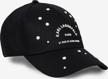 juoda Karl Lagerfeld Kepurė 'Rue St-Guillaume': priekis
