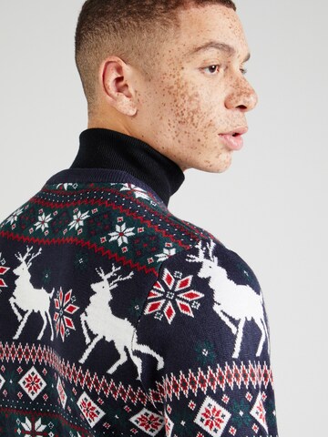 Lindbergh Sweater 'Christmas' in Blue