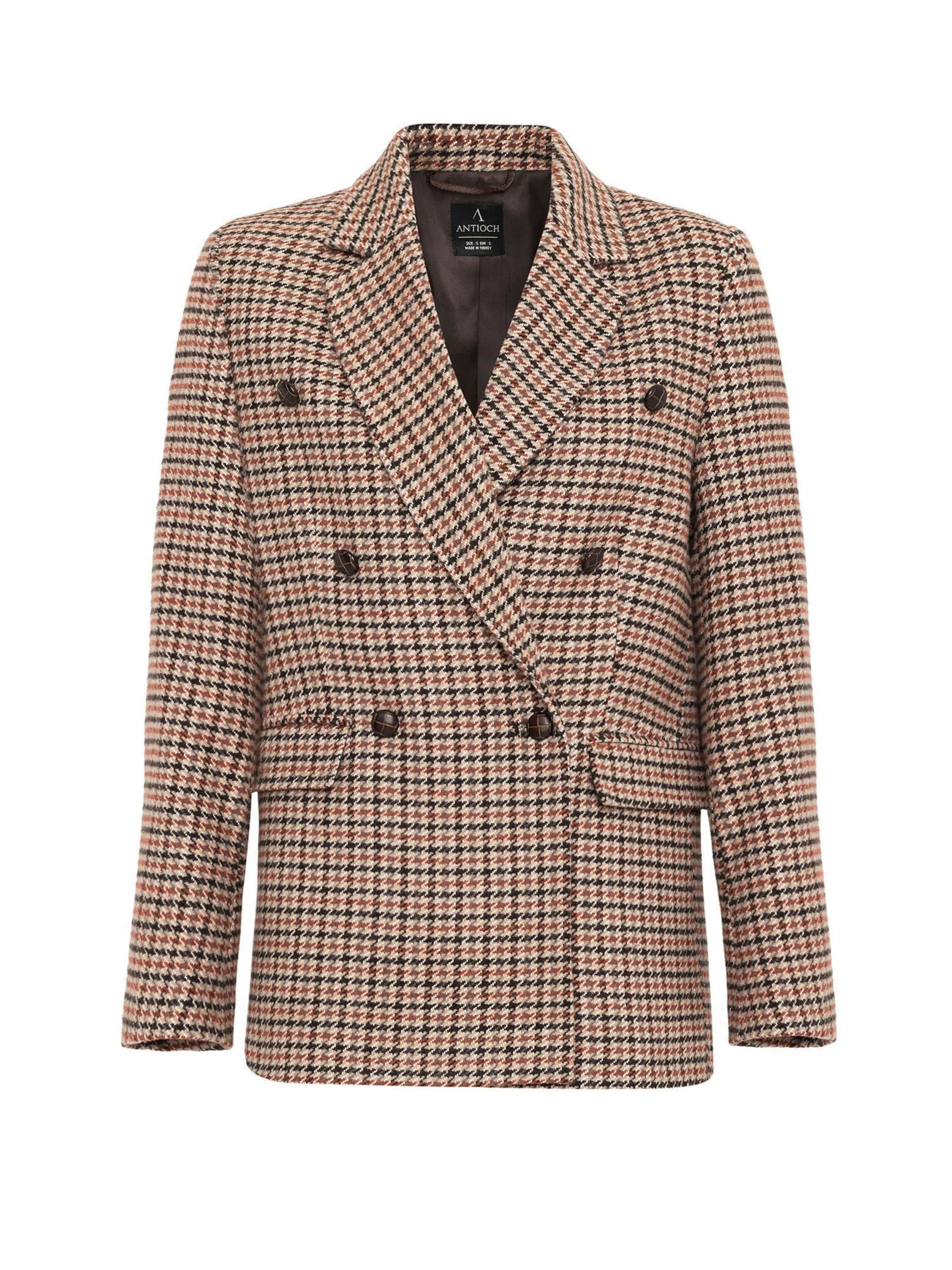 sarkans Antioch Žakete: no priekšpuses