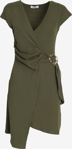 Influencer Dress in Green: front
