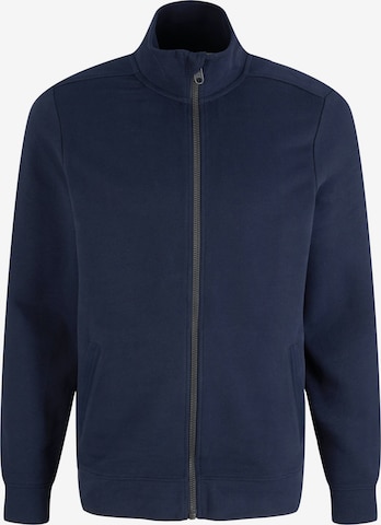 TOM TAILOR Zip-Up Hoodie in Blue: front