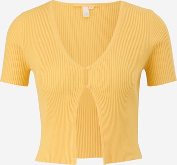 QS Knit cardigan in Yellow: front