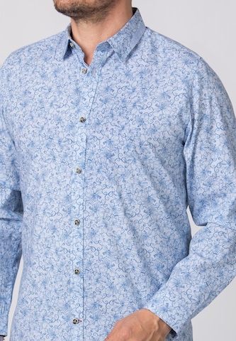 STOCKERPOINT Comfort fit Traditional Button Up Shirt 'Theo' in Blue