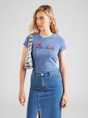 mėlyna Pepe Jeans Marškinėliai 'FLORAL I': priekis