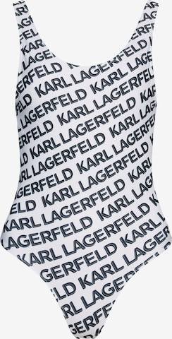Costume intero di Karl Lagerfeld in bianco: frontale
