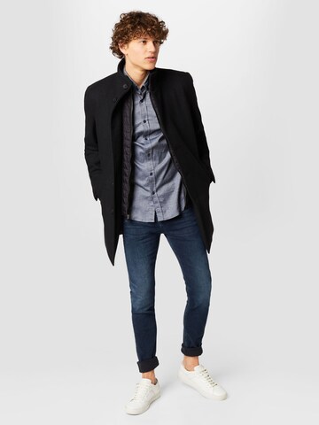 Bruun & Stengade Between-Seasons Coat 'Ontario' in Black