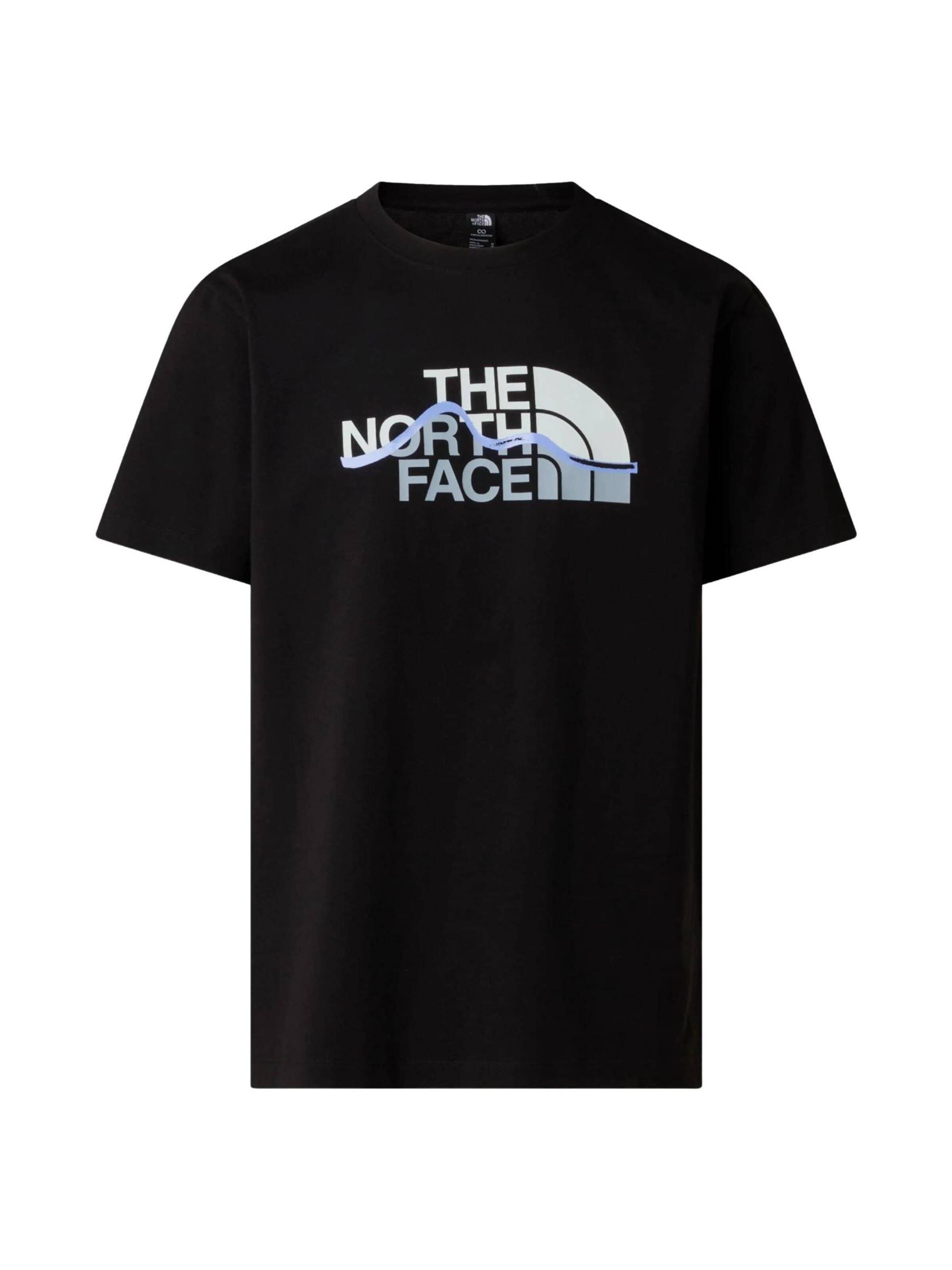 THE NORTH FACE Koszulka 'MNT LINE RG SS' w kolorze czarny: przód