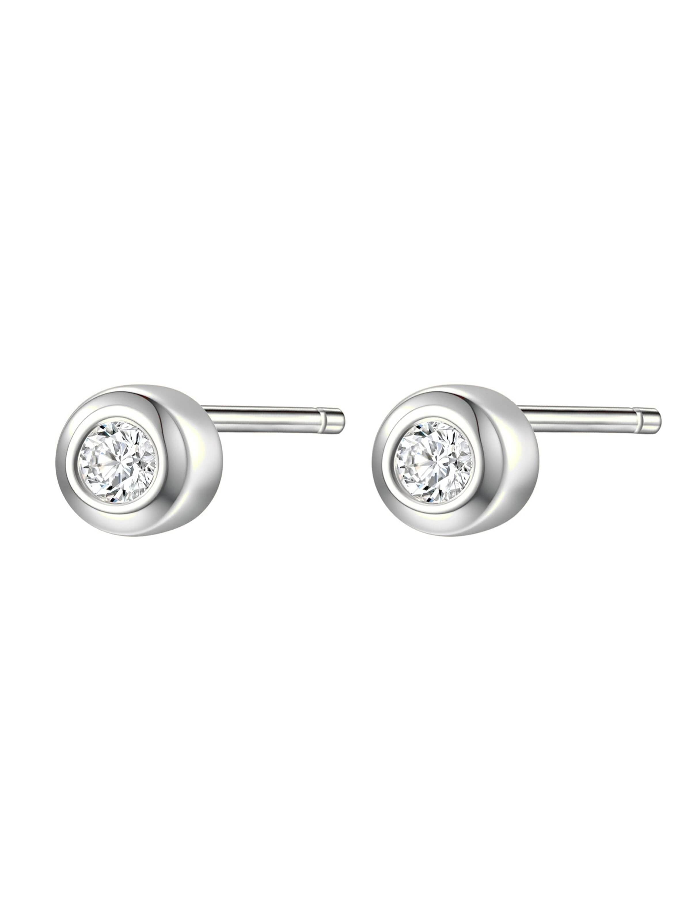 Orecchini 'Bezel Cubic' di Hey Happiness in argento