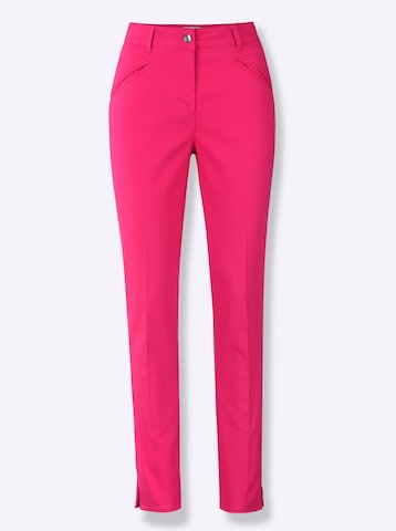 Slimfit Pantaloni con piega frontale di heine in rosa
