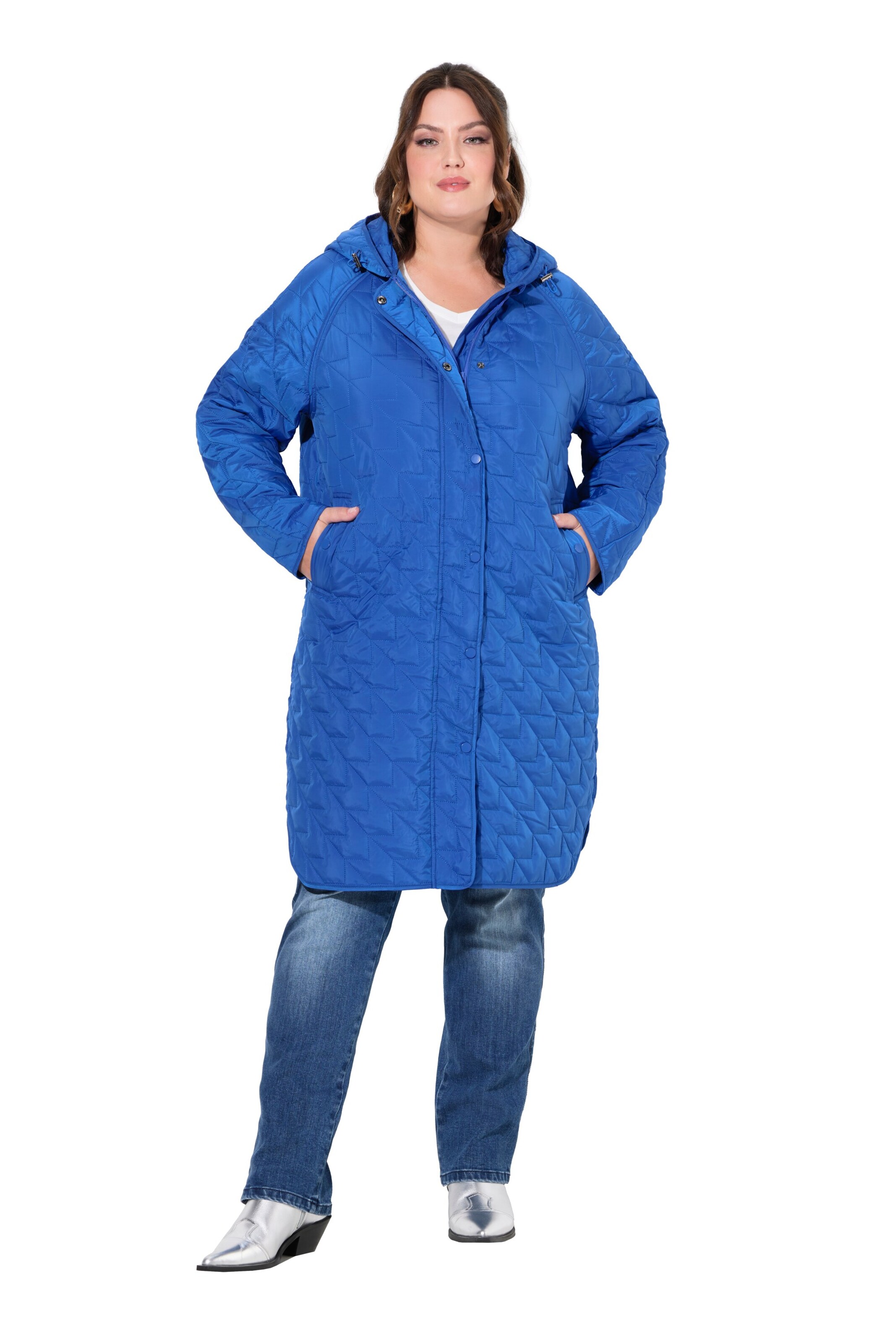 Ulla Popken Tussenmantel in Blauw