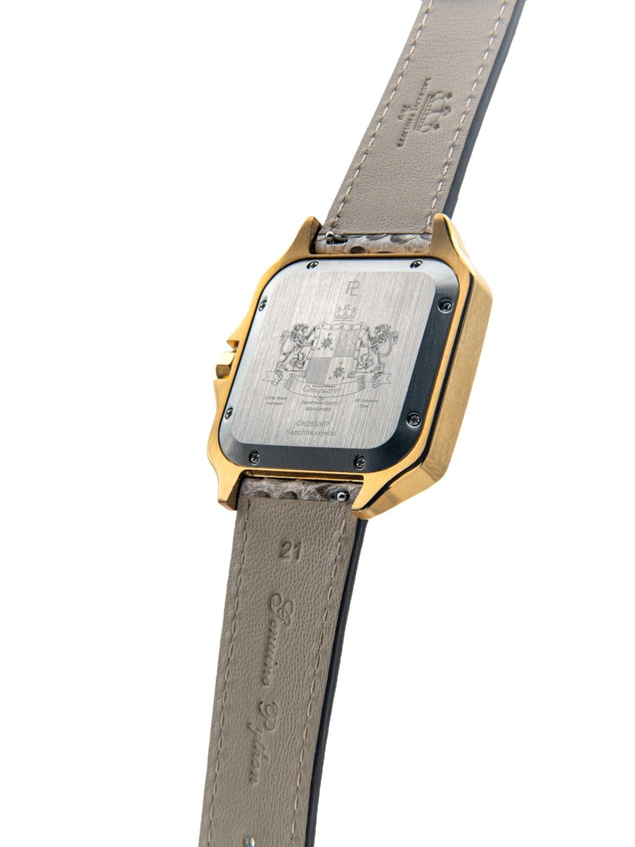 Laurent Philippe Analoog horloge 'Conqueror The Golden Empress – Serpent Ivory' in Beige
