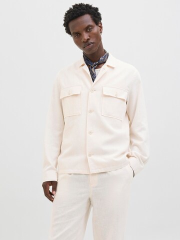 Veste mi-saison 'PRMarcus' JACK & JONES en blanc : devant