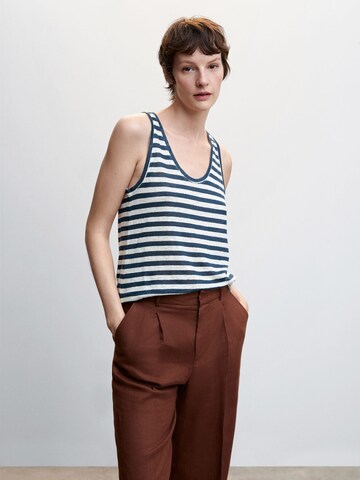 MANGO Top 'LINA' in Blauw: voorkant