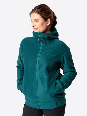 VAUDE Athletic Fleece Jacket 'Neyland' in Green: front