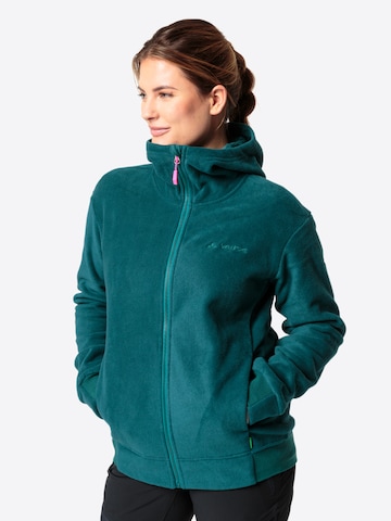 VAUDE Athletic Fleece Jacket 'Neyland' in Green: front