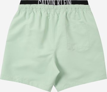 Calvin Klein Swimwear Regularen Kratke kopalne hlače 'Intense Power' | zelena barva