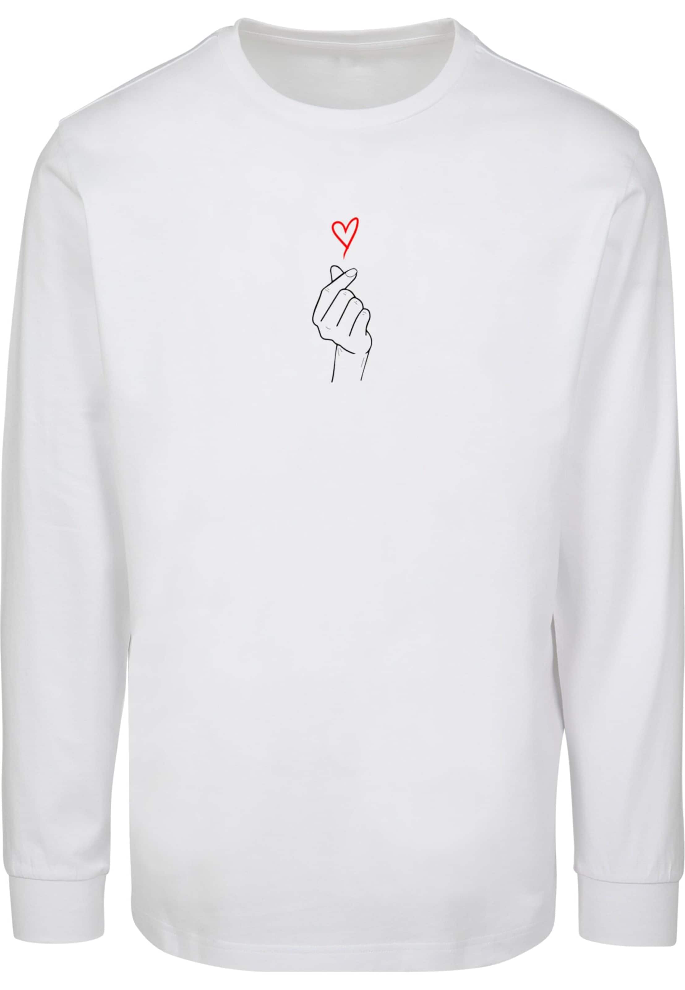 Merchcode Shirt 'K Heart' in White: front