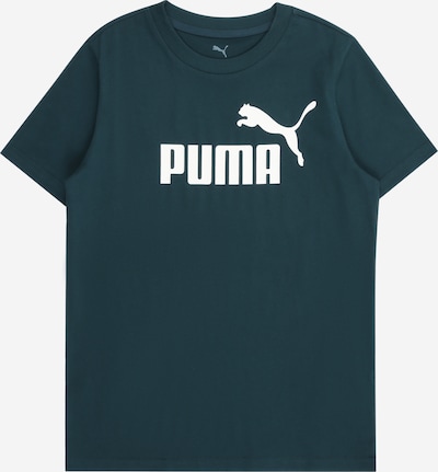 Marškinėliai 'Ess No. 1' iš PUMA, spalva – tamsiai žalia / balta, Prekių apžvalga