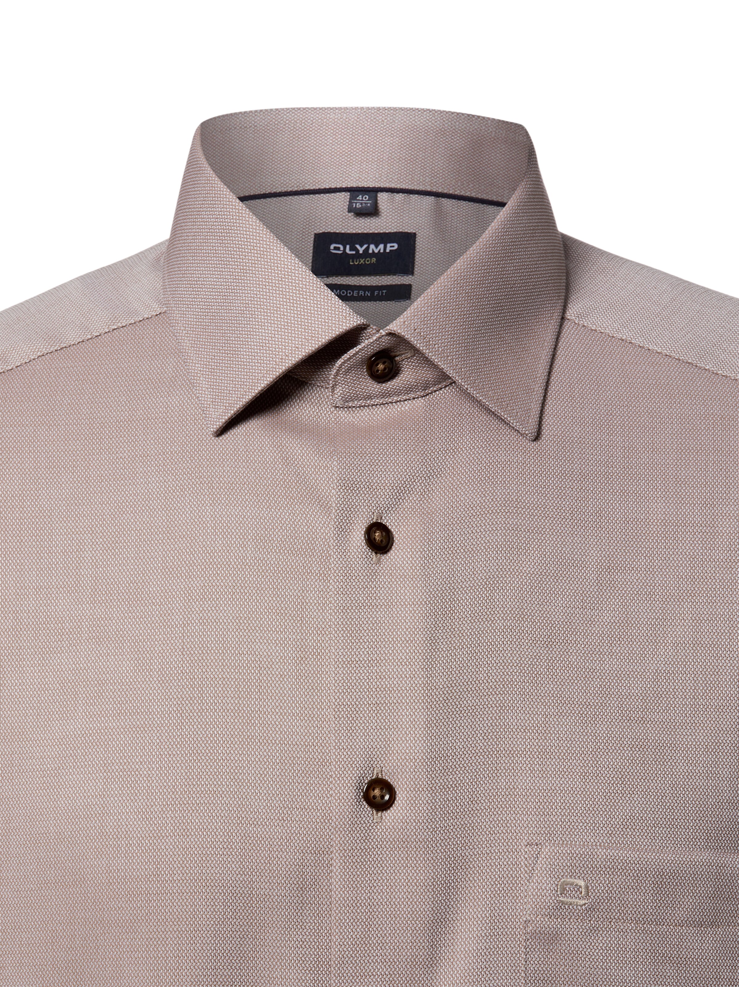 OLYMP Regular Fit Hemd in Beige