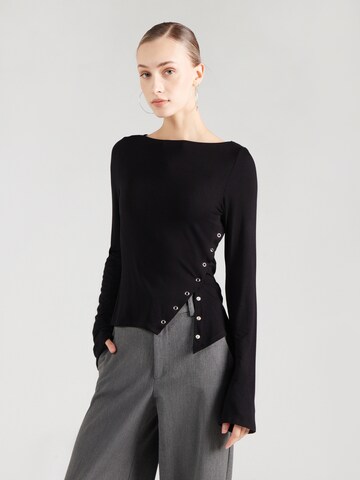 WEEKDAY - Camisa 'Alyssa' em preto: frente