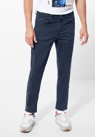 Street One MEN Slim fit Chino Pants in Blue: front