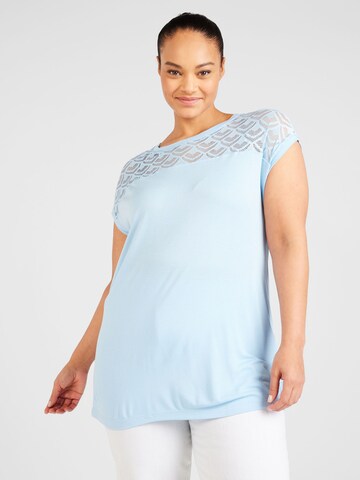 T-shirt 'FLAKE' ONLY Carmakoma en bleu : devant