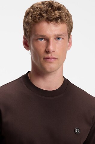 BOSS T-Shirt 'Taut' in Braun