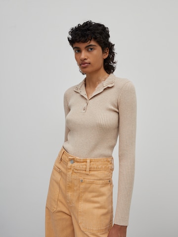 Pullover 'Promise' di EDITED in beige: frontale