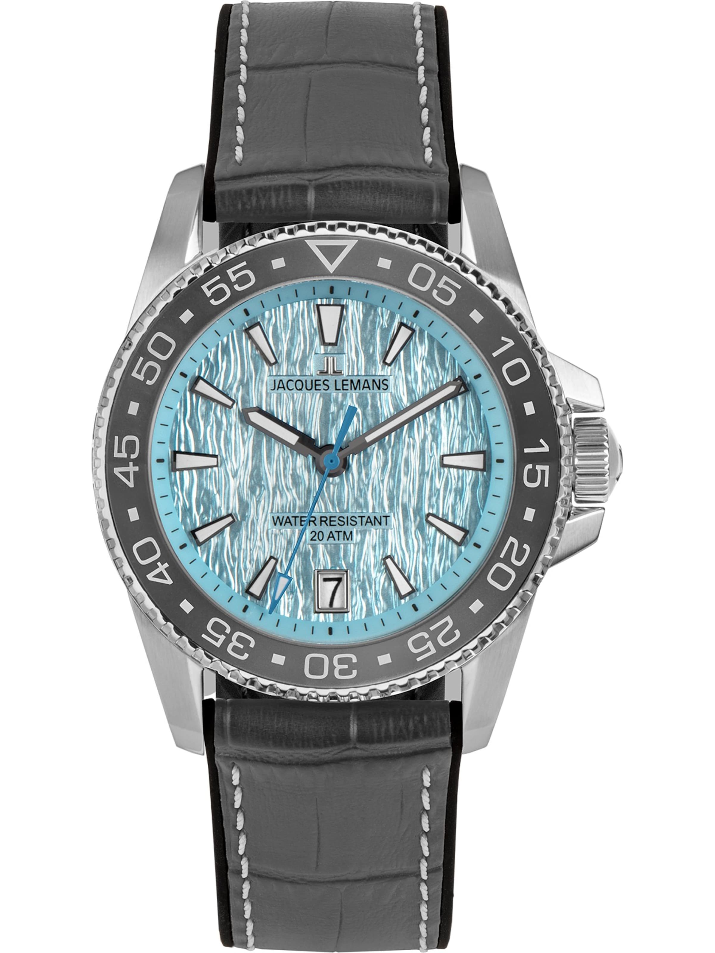 Jacques Lemans Uhr in Grau: Vorderseite