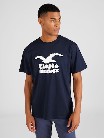 Cleptomanicx Shirt 'Clouds' in Blue: front