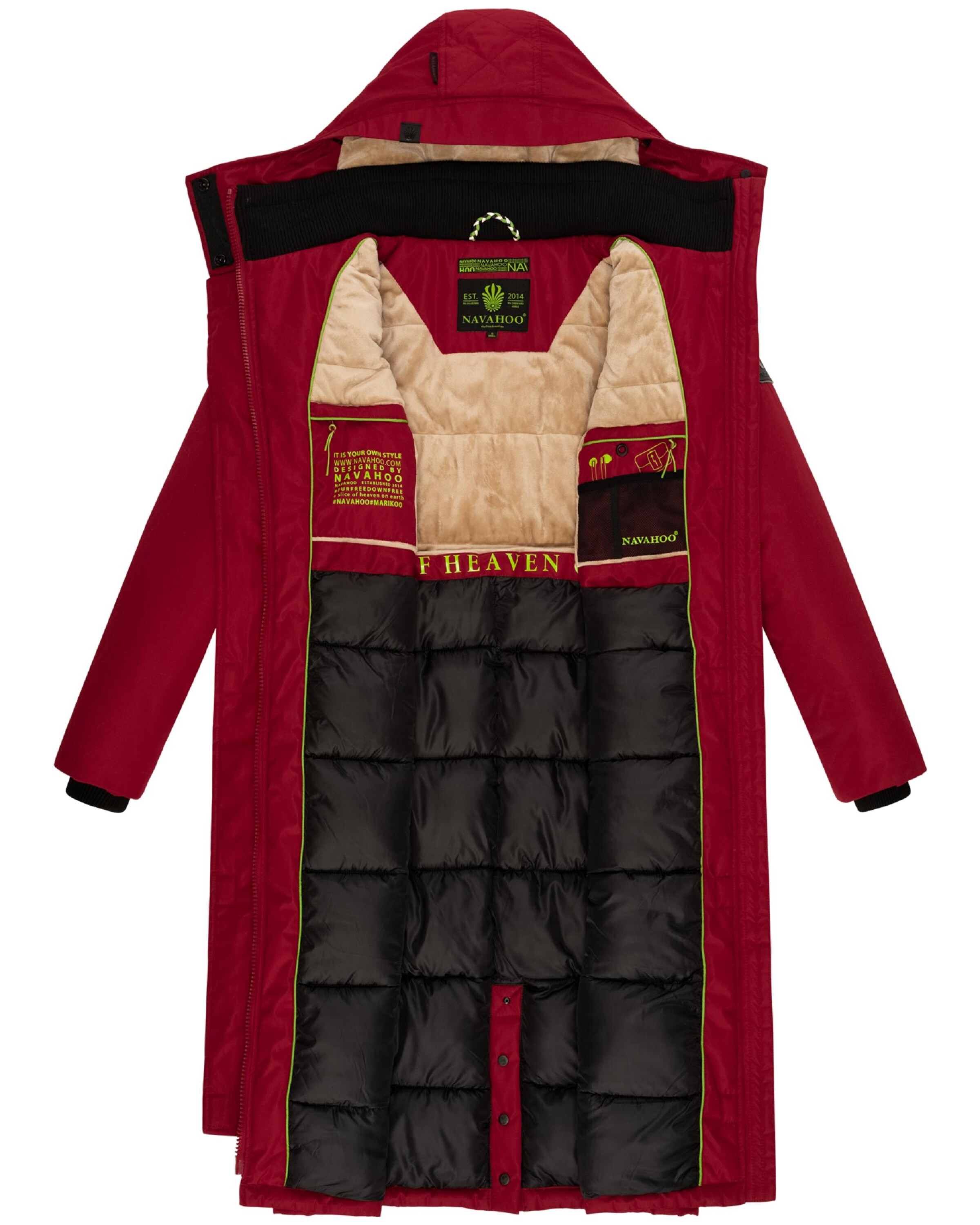NAVAHOO Winter coat 'Hokulanii' in Red