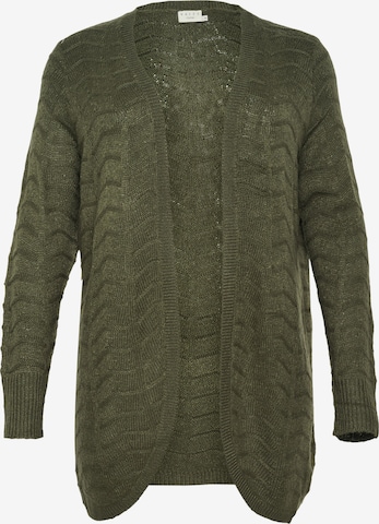 KAFFE CURVE Knit cardigan 'Emana' in Green: front
