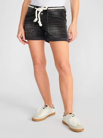 Le Temps Des Cerises Regular Broek in Zwart: voorkant