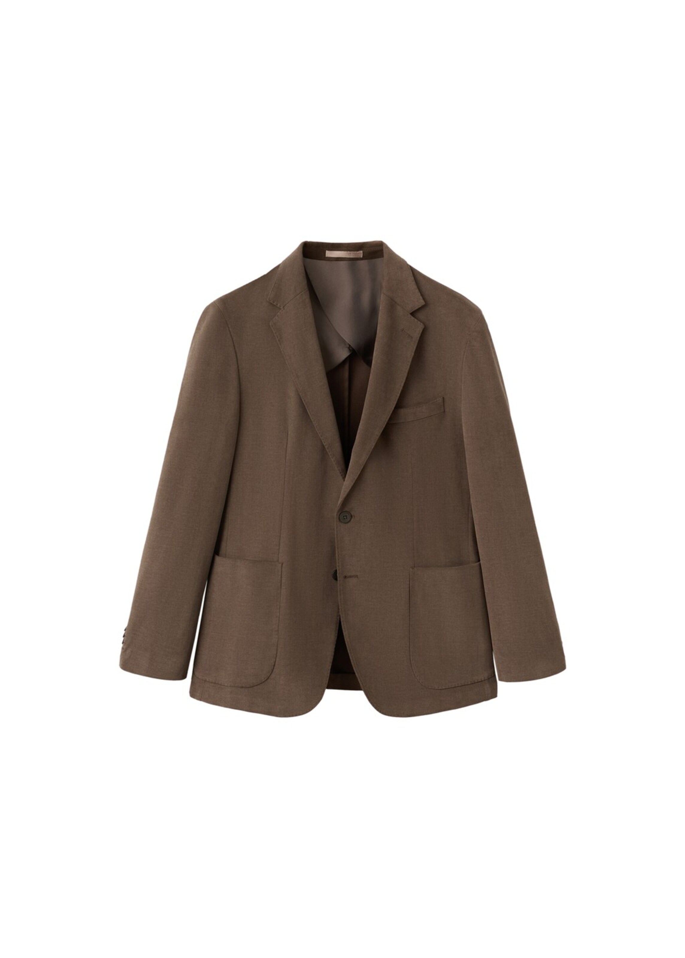 MANGO MAN Slim Fit Sakko 'Asti' in Braun: Vorderseite